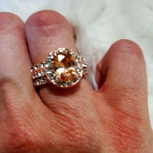 SOLD OUT!!! Rose Gold Pink Morganite ring set